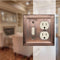 Architectural Combo Toggle / Duplex Light Switch Wall Plate - Antique Copper Finish